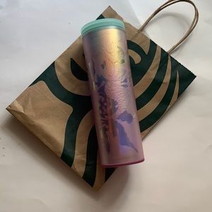 NWT RARE 2022 ANNIVERSARY Soft Touch Starbucks mermaid coffee tumbler 16oz